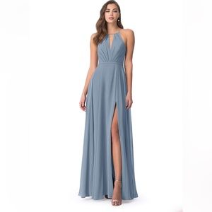 Azazie Elegant Blue Wedding Dress